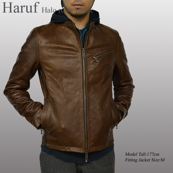 Haruf ハルフ ホースレザー 馬革 ジャケット 裾内側リブ 冬 B301-